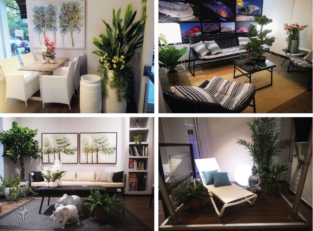 Collage of some corners of the new delegation of Madrid.